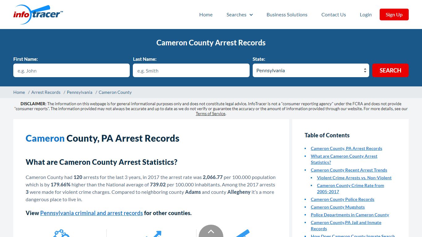 Cameron County, PA Arrests, Mugshots & Jail Records - InfoTracer